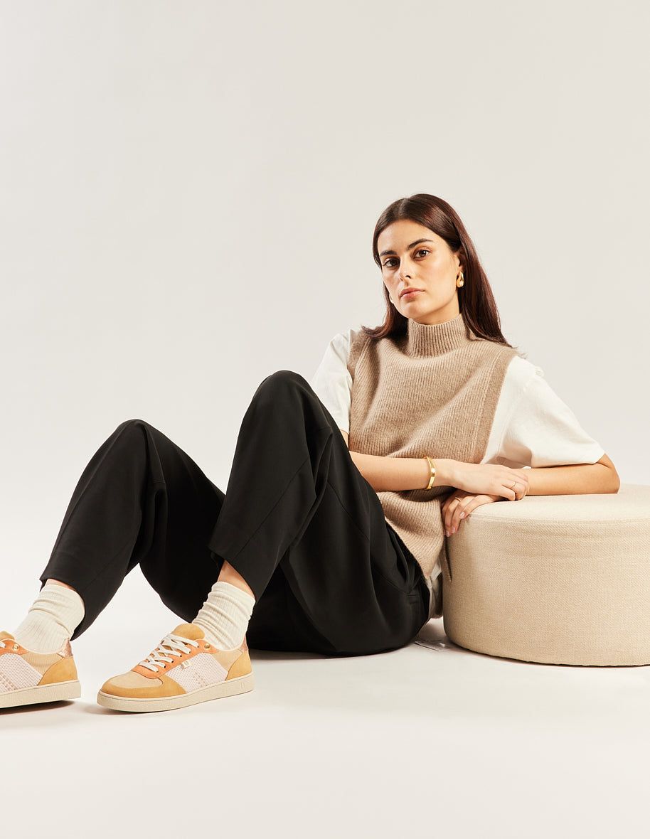 Sneaker aus zertifiziertem Leder | marie - beige creme pêche, Odaje ex M.Moustache, Foto 6