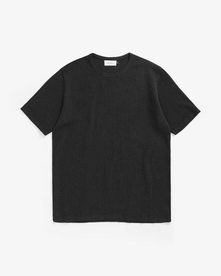 T-shirt épais côtelé en coton bio | noir "heavy ribbed t-shirt - true black"