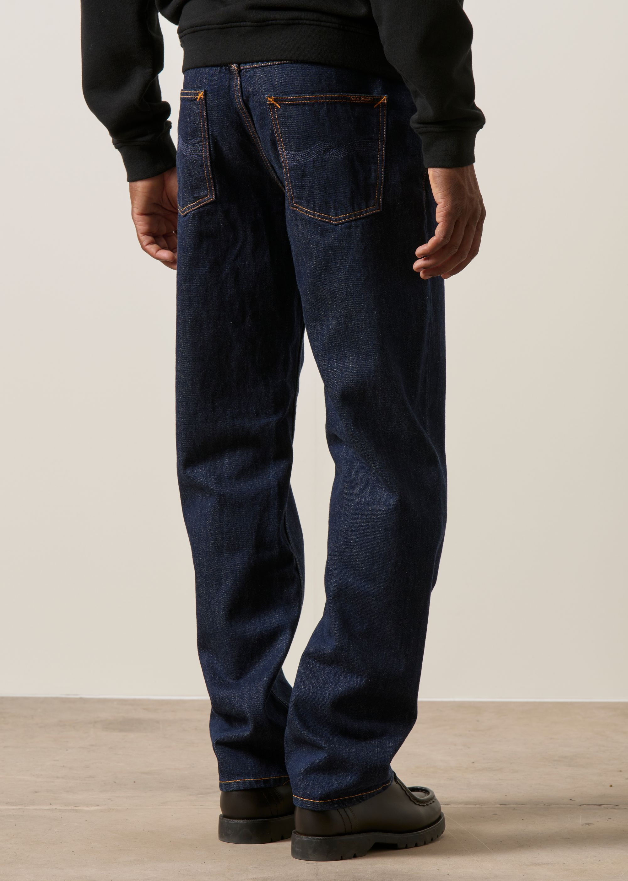 Jean droit large en coton bio  brut "rad rufus blue one wash", Nudie Jeans, photo 6