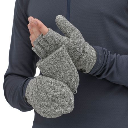 Gants 2 en 1 en matière recyclée | gris "better sweater gloves birch white" - Patagonia
