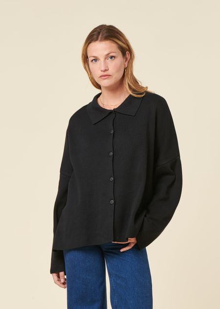 Gilet en coton bio | noir "anjo - black", Jan'n June, photo 3