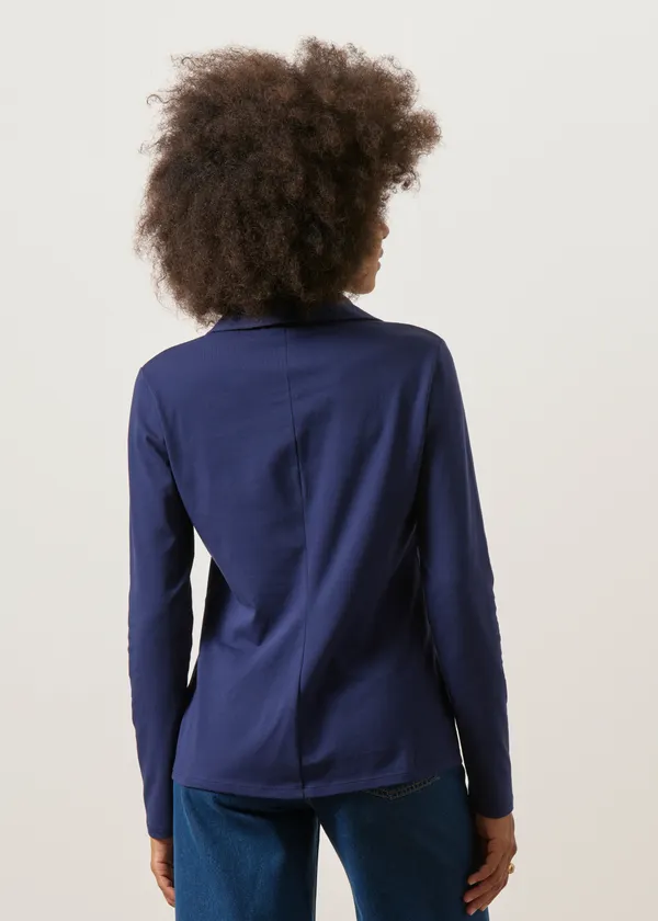 Chemise en coton bio | bleu marine "Nalaannia blouse | tinted navy", Armedangels