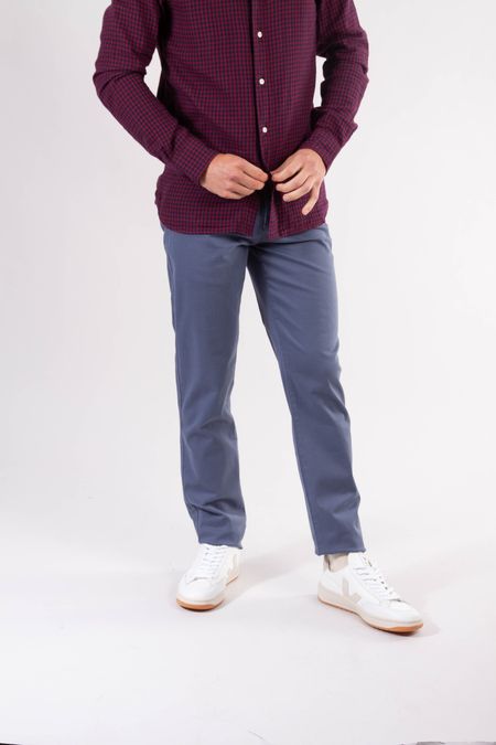 Chino slim indigo en coton bio - joe