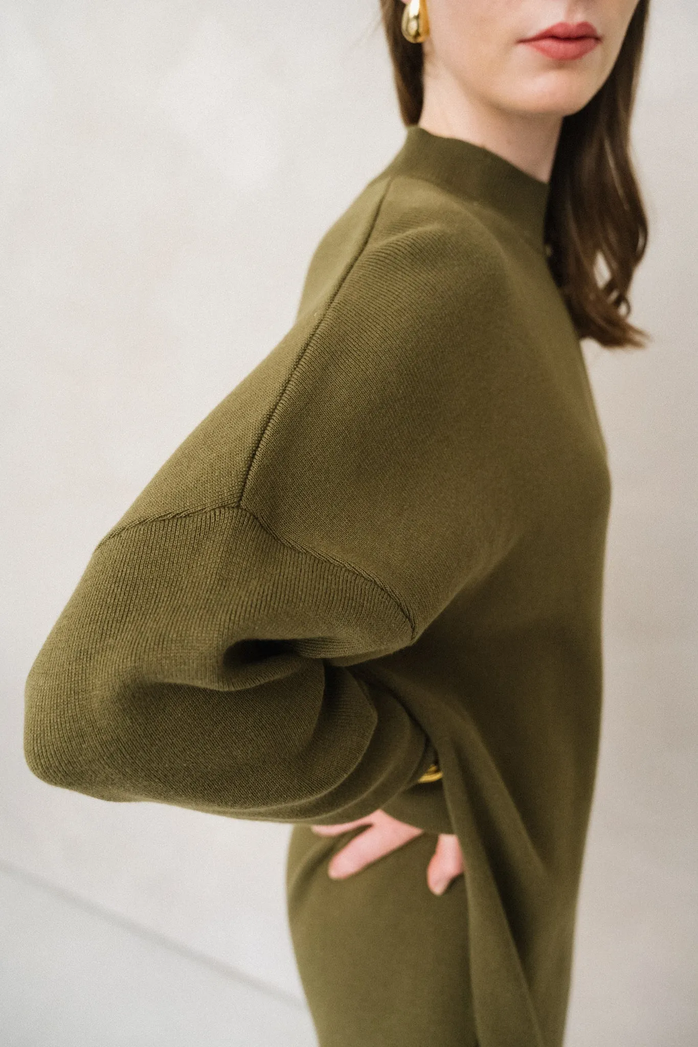 Robe pull en coton bio | olive "nuna - woody olive", Jan'n June, photo 4