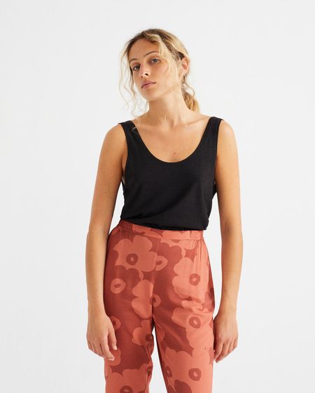 Débardeur noir en chanvre et coton bio - hemp