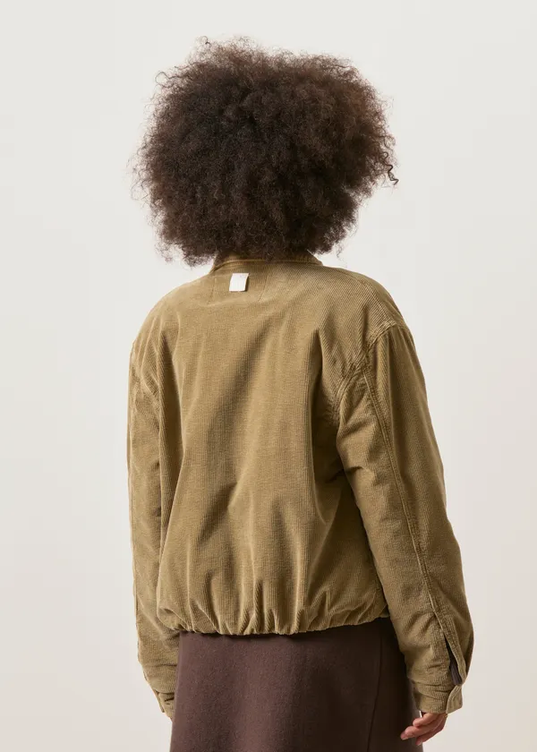 Veste doublée en velours coton bio | camel "Padded cord iconic å jacket", Armedangels