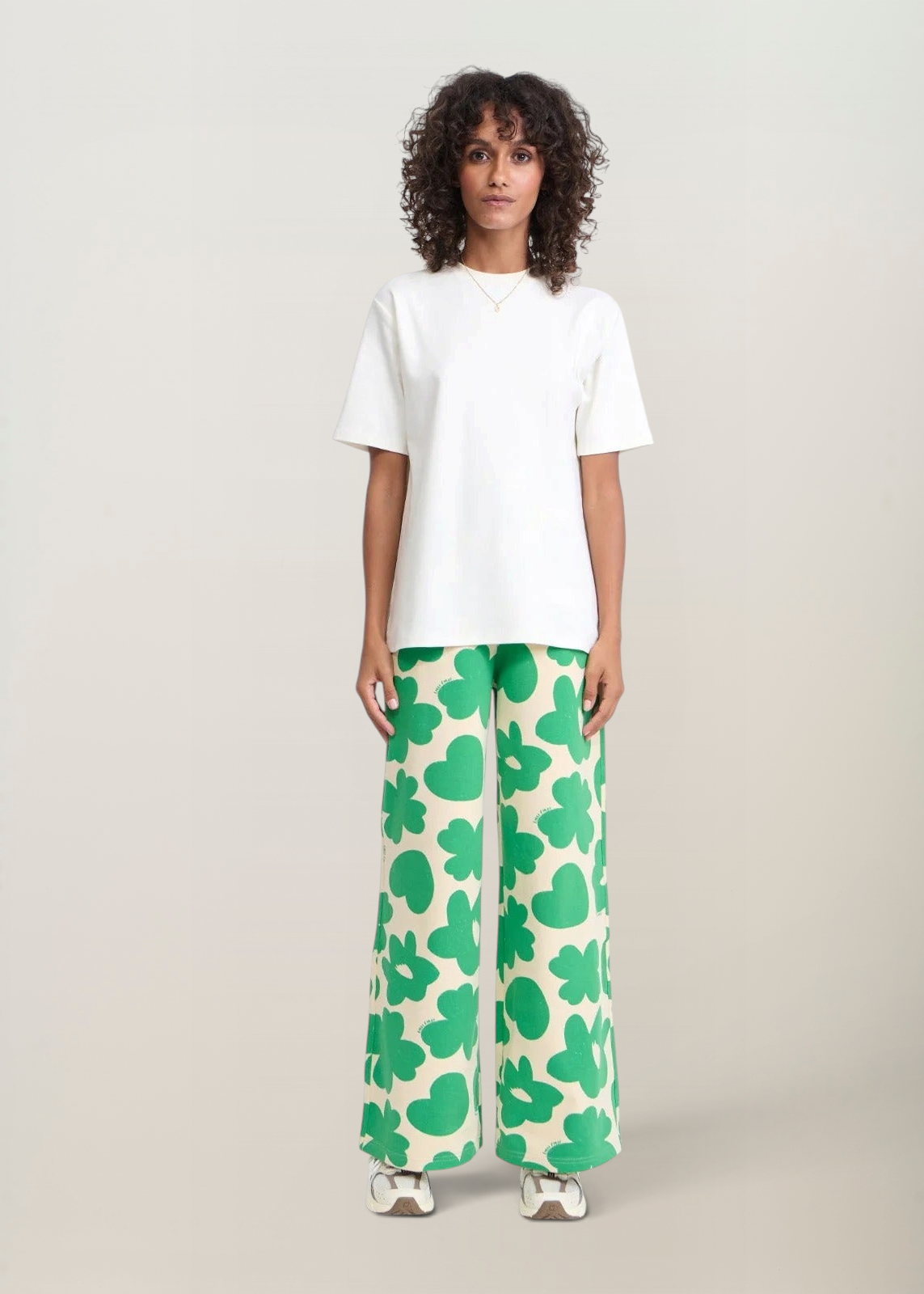 Pantalon ample jersey en coton bio | vert "pauline", émoi émoi, photo 3