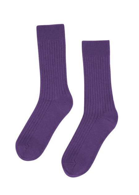 Chaussettes en laine mérinos recyclée | violet "ultra violet" - Colorful Standard