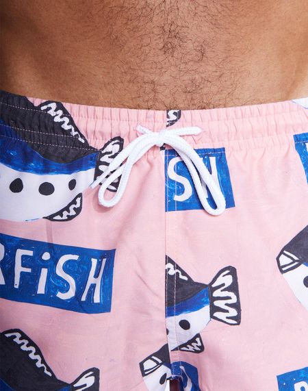 Short de bain en matières recyclées | rose "eugo pattern", Olow, photo 5