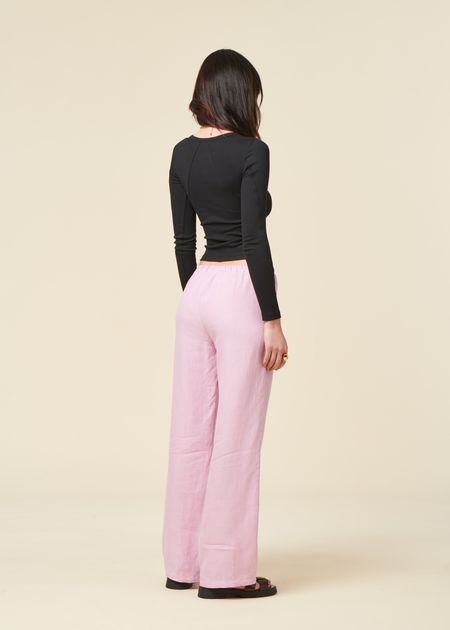 Pantalon en lin | rose "sjov - light orchid" - Jan'n June