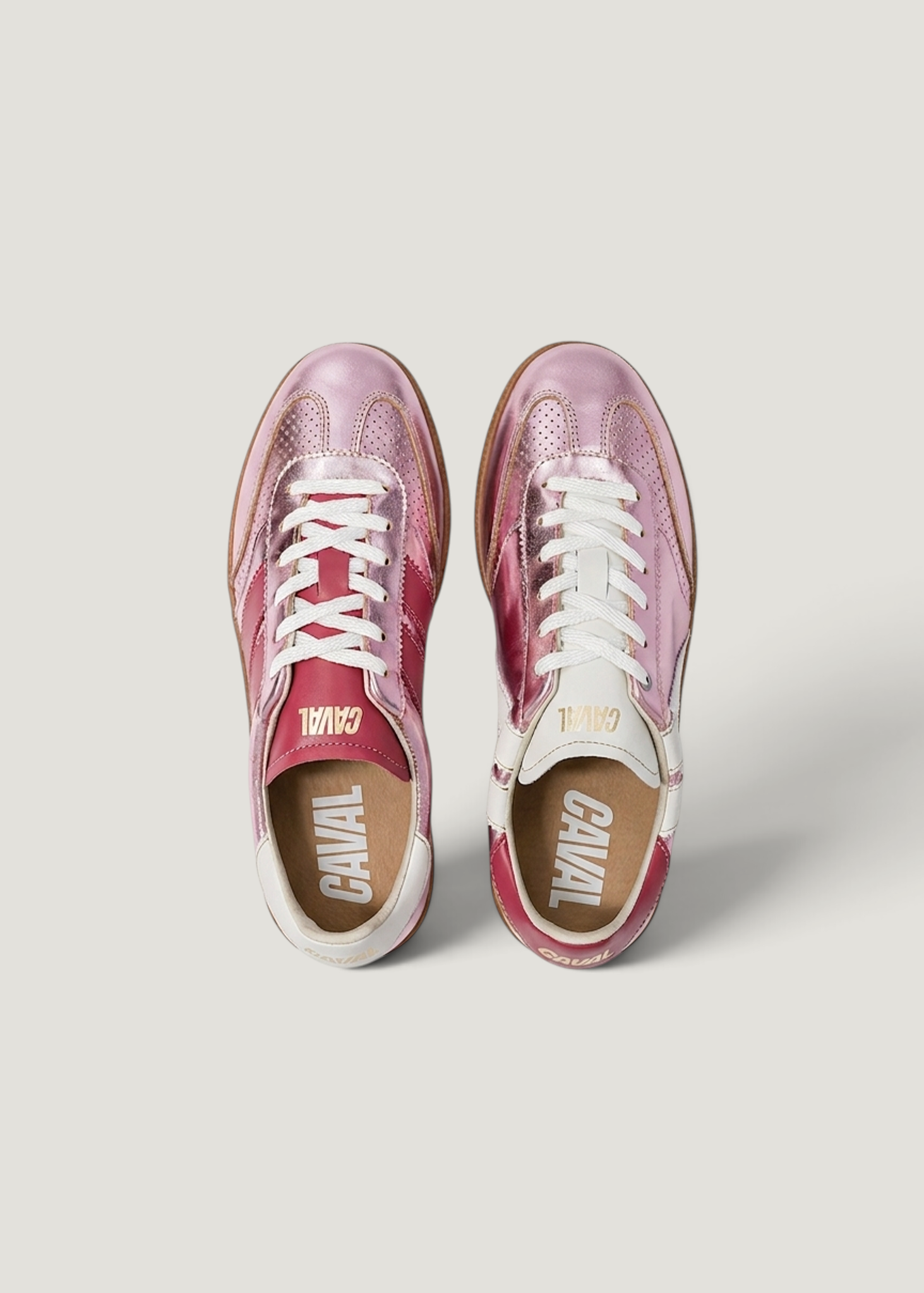 Baskets en cuir certifié | rose brillant "pulse - pink pearl", Caval, photo 5