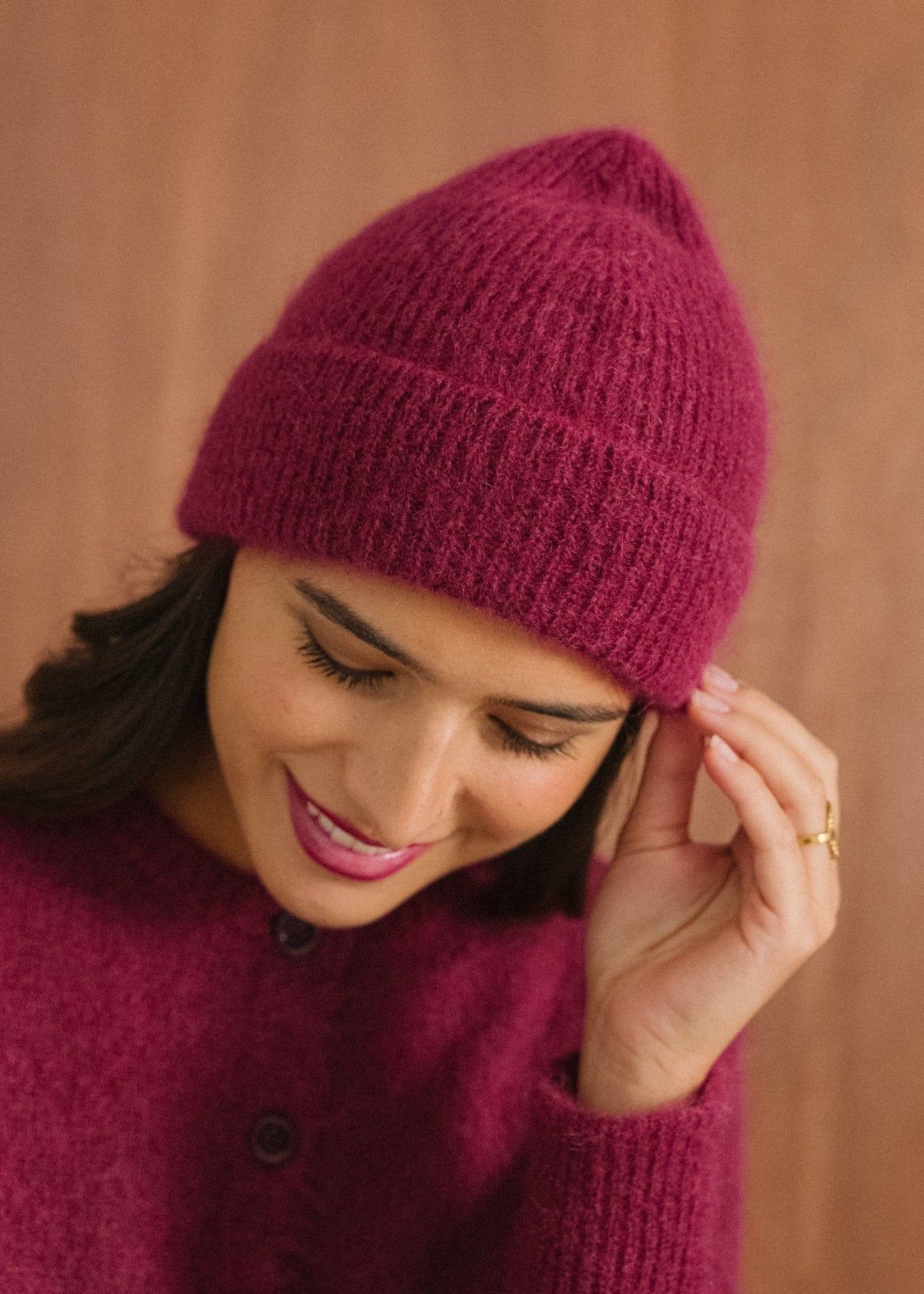 Bonnet en mohair certifié | framboise "nina", Bonjour Demain, photo 2