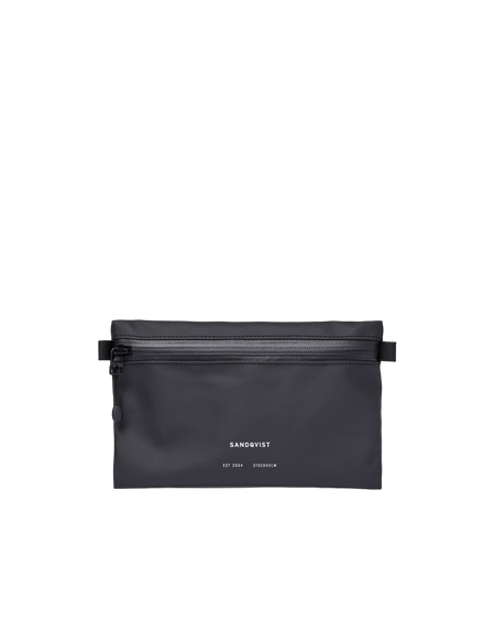 Petite pochette imperméable en recyclé | noir "ola black"