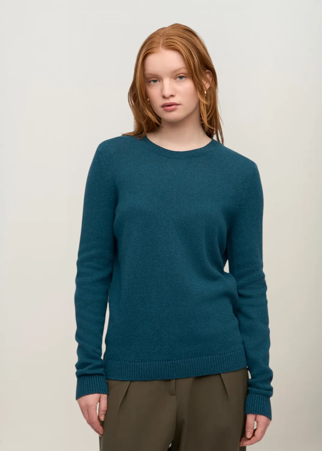Pull en laine mérinos recyclée | turquoise "women classic merino wool crew - ocean green", Colorful Standard, photo 3