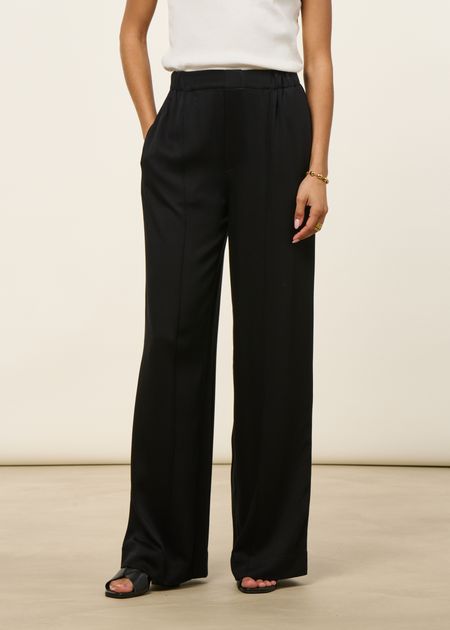 Pantalon ample en ecovero | noir "jonvaalie black"