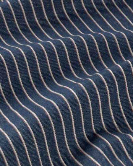 Pantalon large en coton bio | rayé "railway stripes kettan pants", Thinking Mu, photo 4