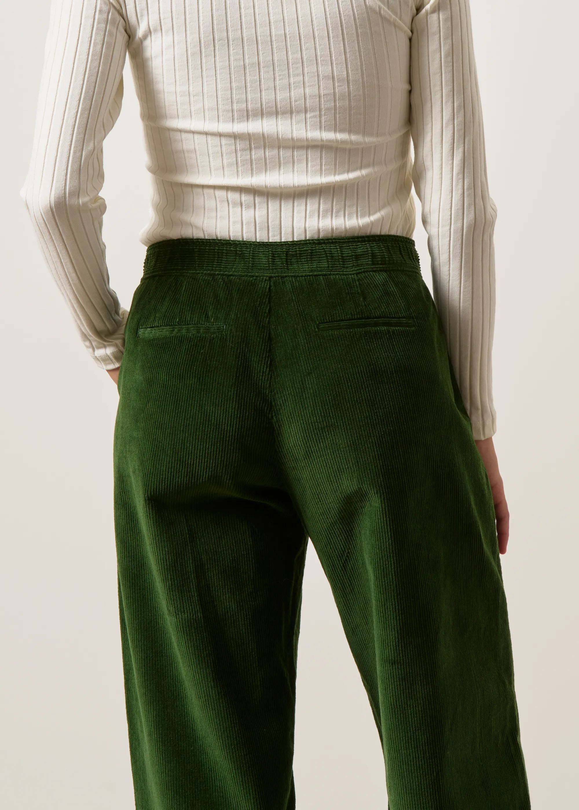 Pantalon velours taille élastiquée vert "billie" - vert, WeDressFair, photo 2