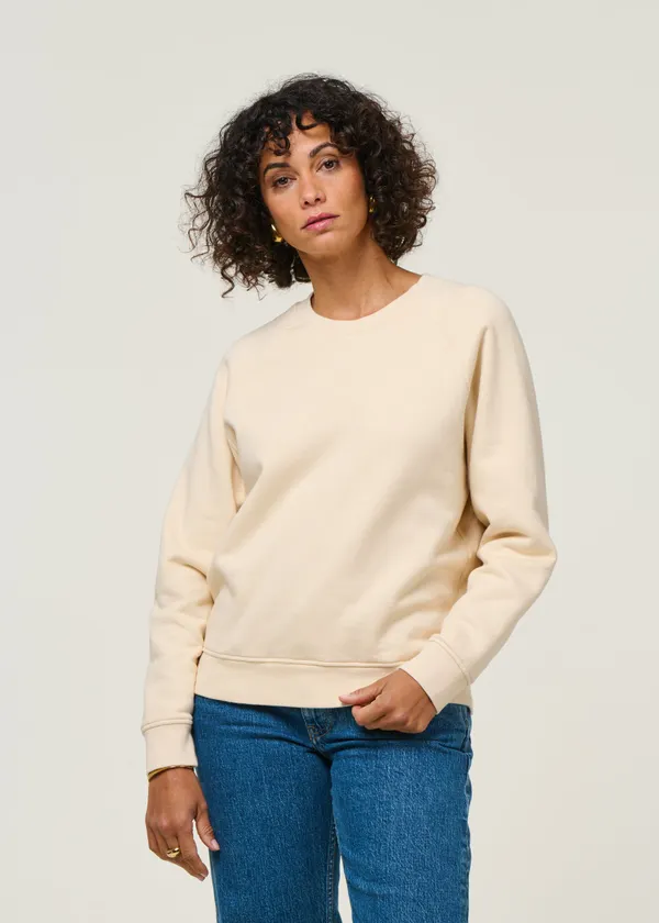 Sweat en coton bio | écru, WeDressFair