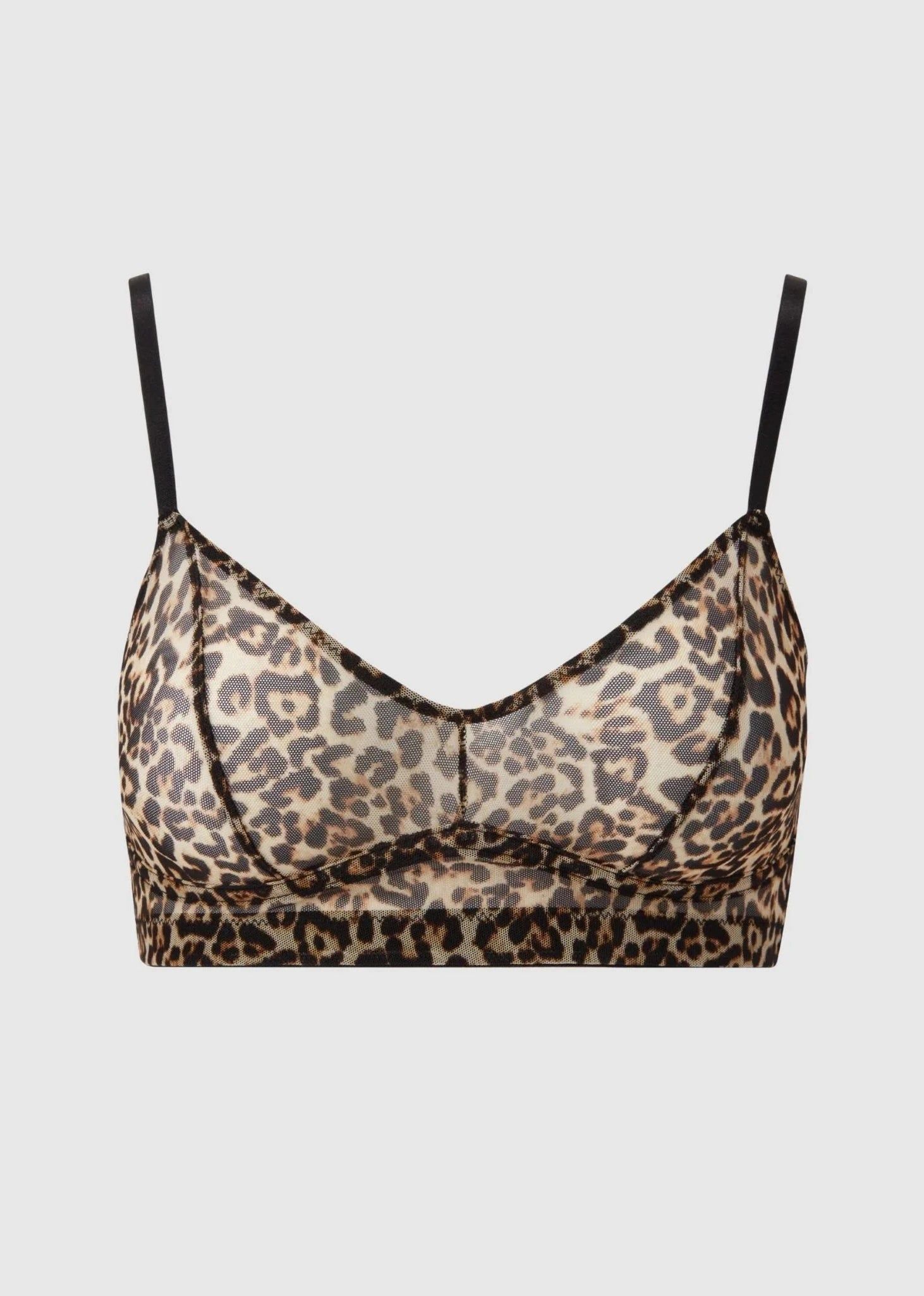 BH aus recycelten Materialien | Mehrfarbig "mesh balconette - leopard", Understatement, Foto 1