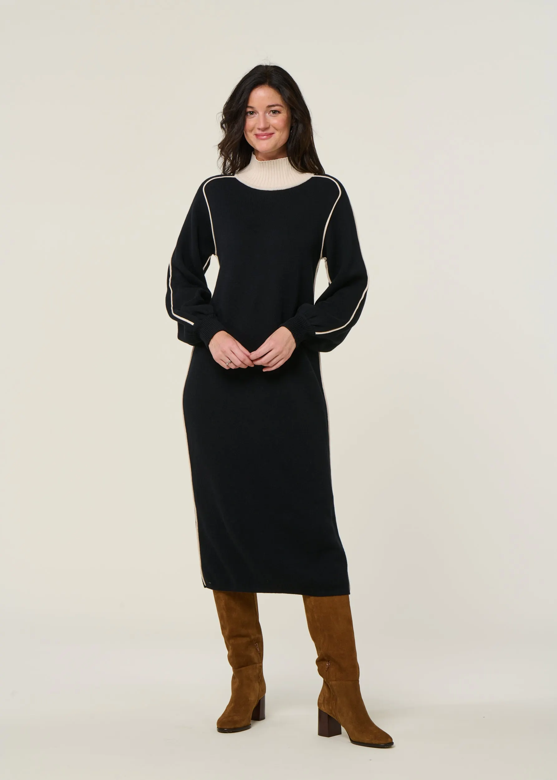 Robe pull en coton bio| noir "larraitz", SKFK, photo 1