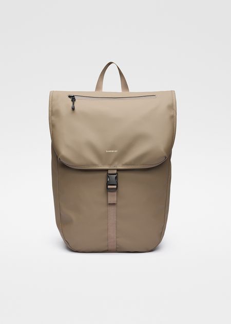 Sac à dos 20l en matière recyclée | beige "Stream lid backpack 14" - clay" - Sandqvist