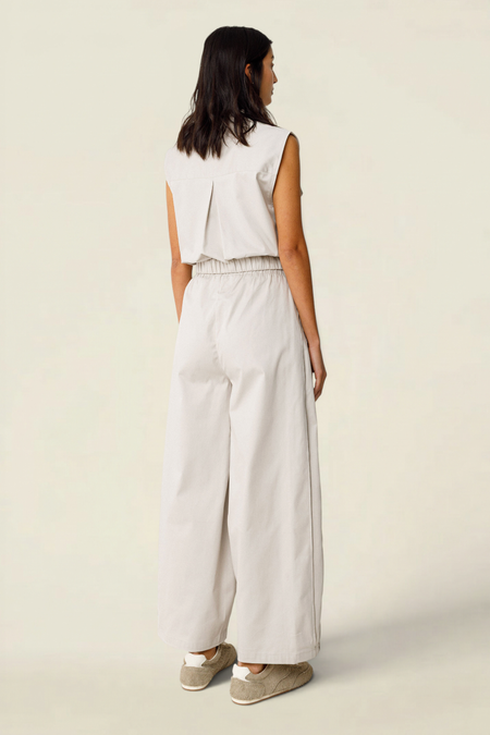 Pantalon ballon en coton bio | beige "pantalon aine-gots" - SKFK