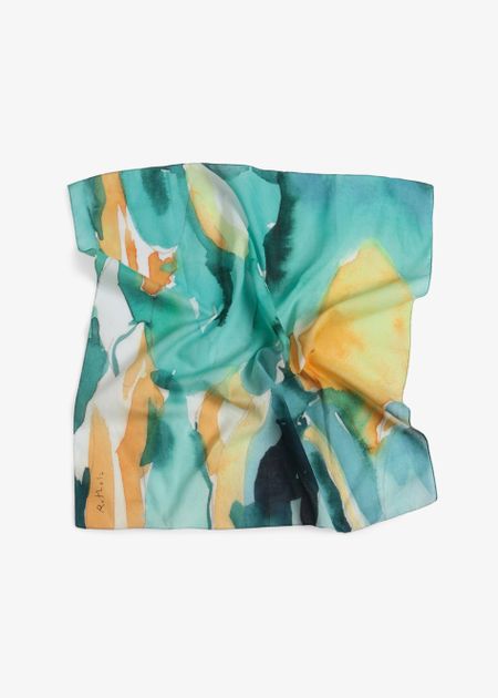 Bandana en coton bio | multicolor "Bandana Bio Baumwolle - Grün" - Rotholz