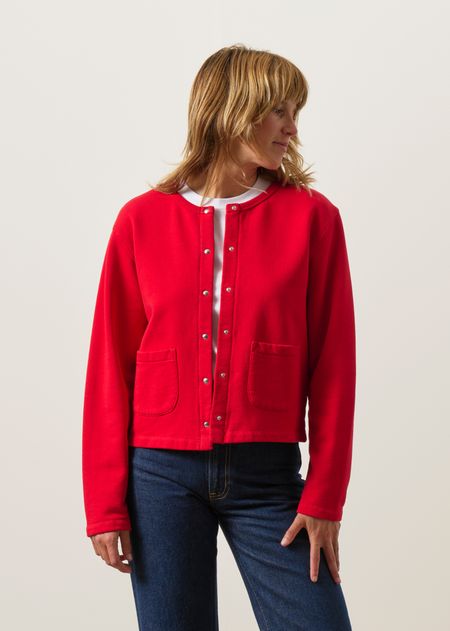 Gilet en coton bio | rouge - WeDressFair