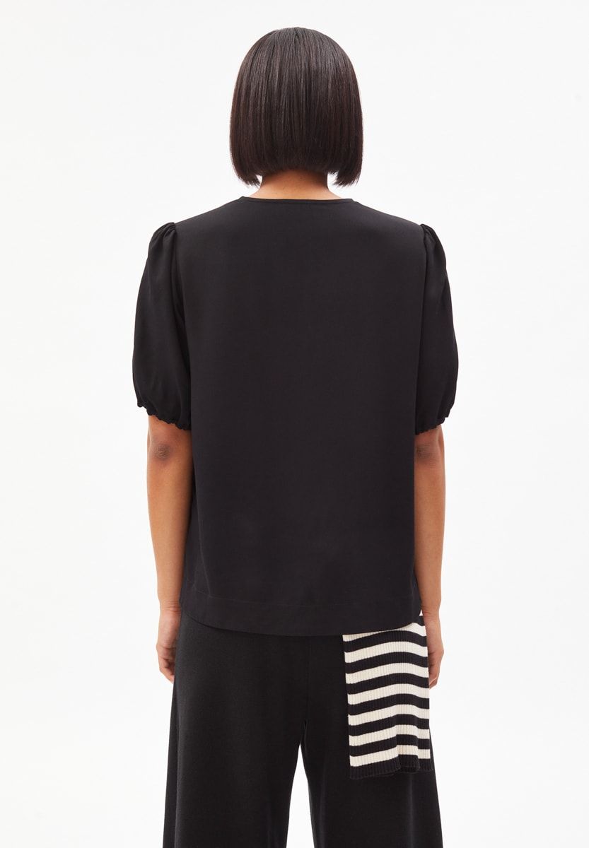 Blouse noire en viscose ecovero - coranaa, Armedangels, photo 3