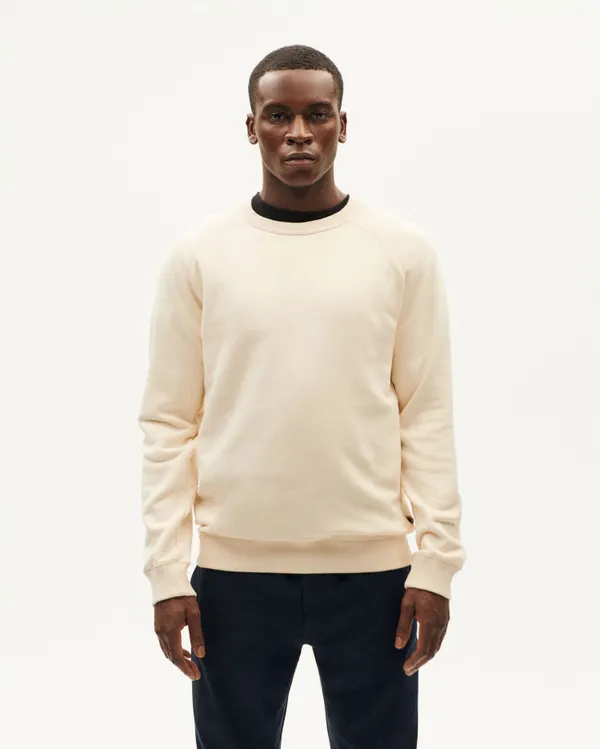 Sweatshirt en coton bio | écru "winter white heart ", Thinking Mu