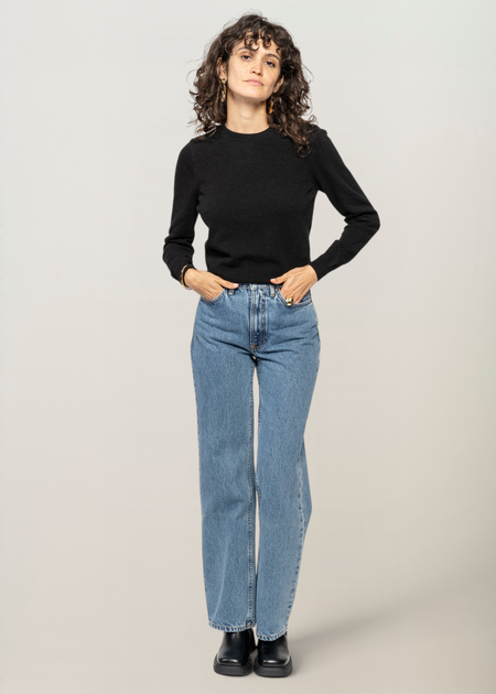 Jean droit large en coton bio | bleu "clean eileen casual blue" - Nudie Jeans