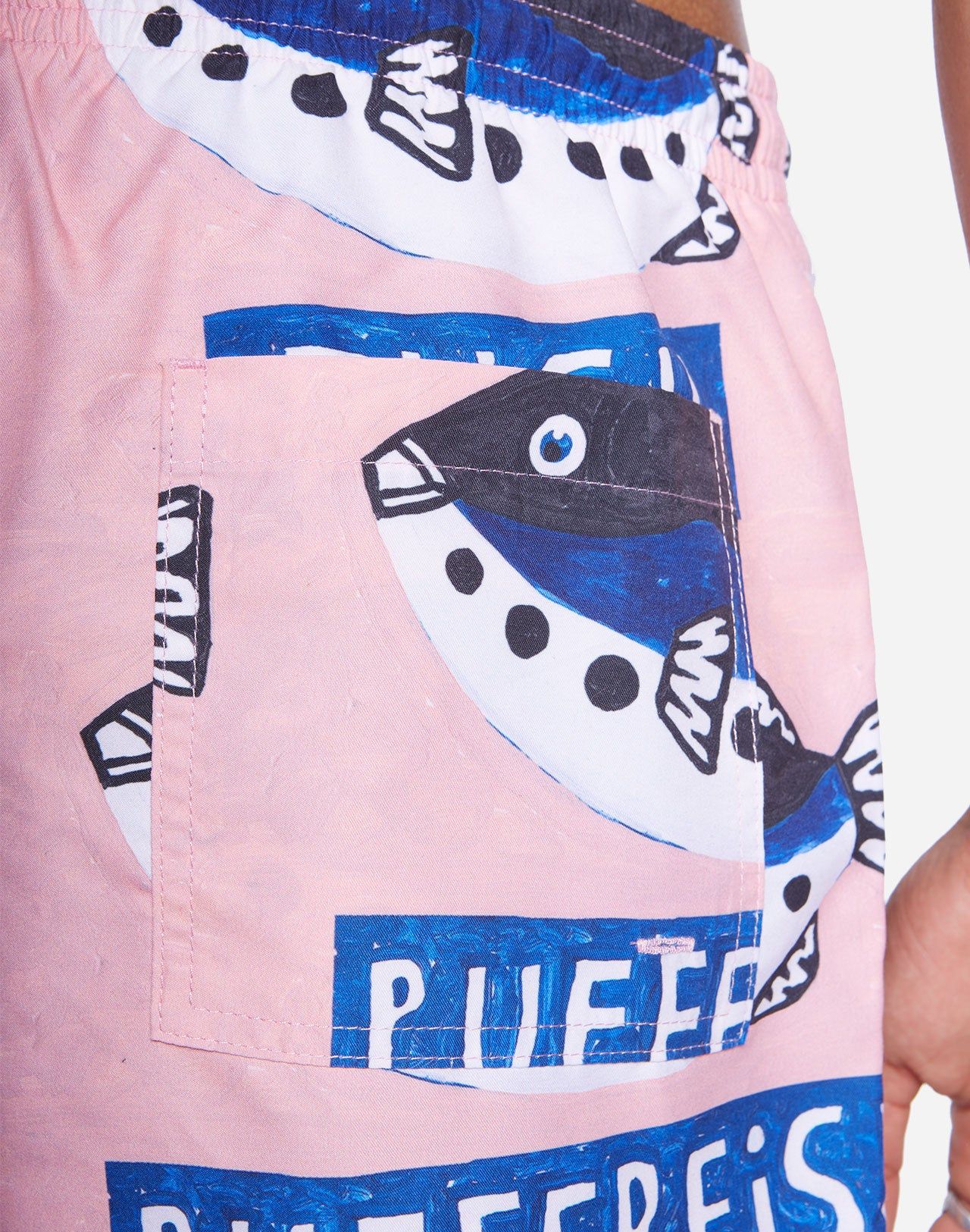 Short de bain en matières recyclées | rose "eugo pattern", Olow, photo 7
