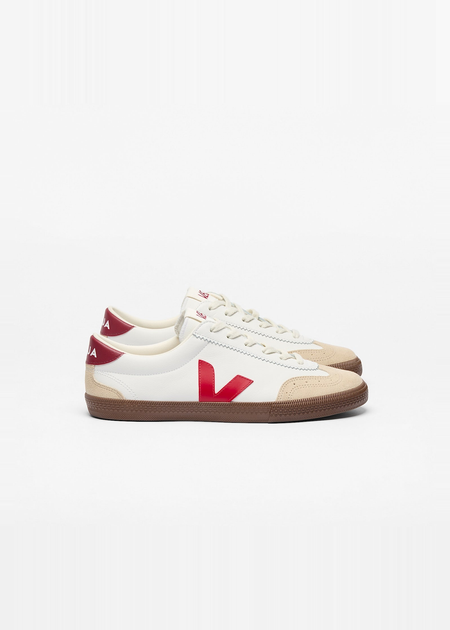 Baskets en cuir | blanc "volley - white pekin bark"