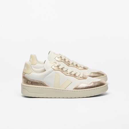 Baskets en cuir | blanc doré "v-90 - white calcaire platine" - Veja