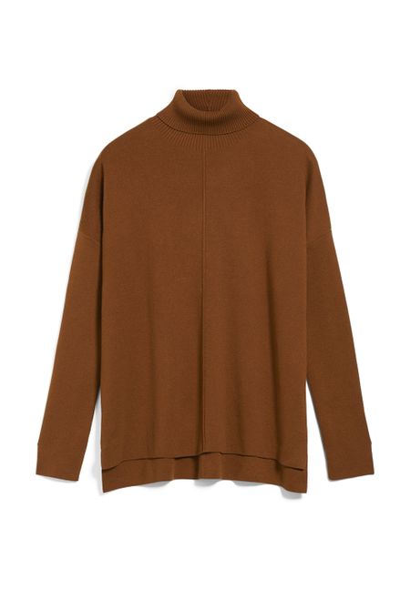 Pull ample à col roulé terracotta en coton bio - ayakaa, Armedangels, photo 5