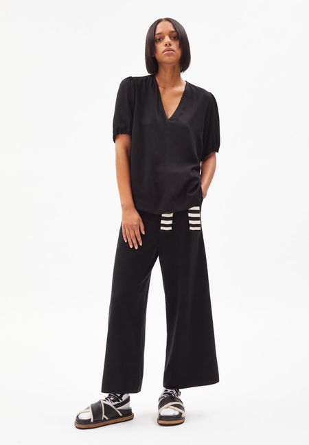Blouse noire en viscose ecovero - coranaa, Armedangels, photo 2