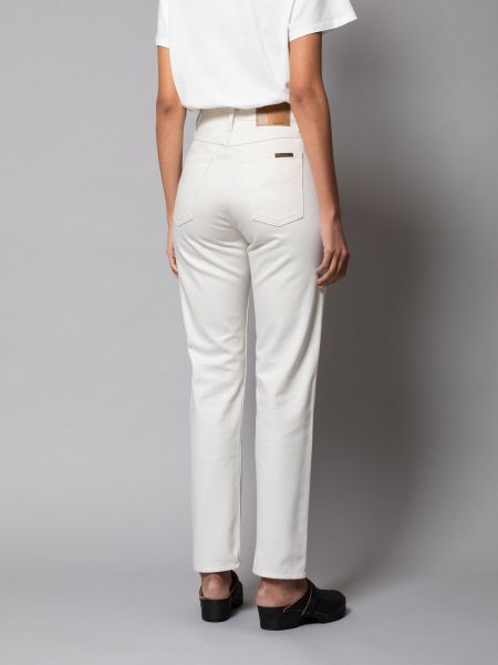 Jean mom blanc en coton recyclé - breezy britt recycled white, Nudie Jeans, photo 3