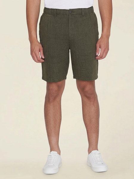 Short en lin bio | olive "fig loose linen shorts burned olive"