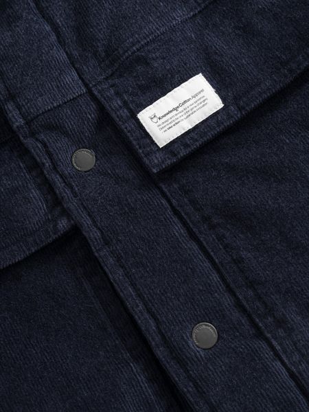 Blouson velours en coton bio et matière recyclée | marine "corduroy overshirt night sky", Knowledge Cotton Apparel, photo 5