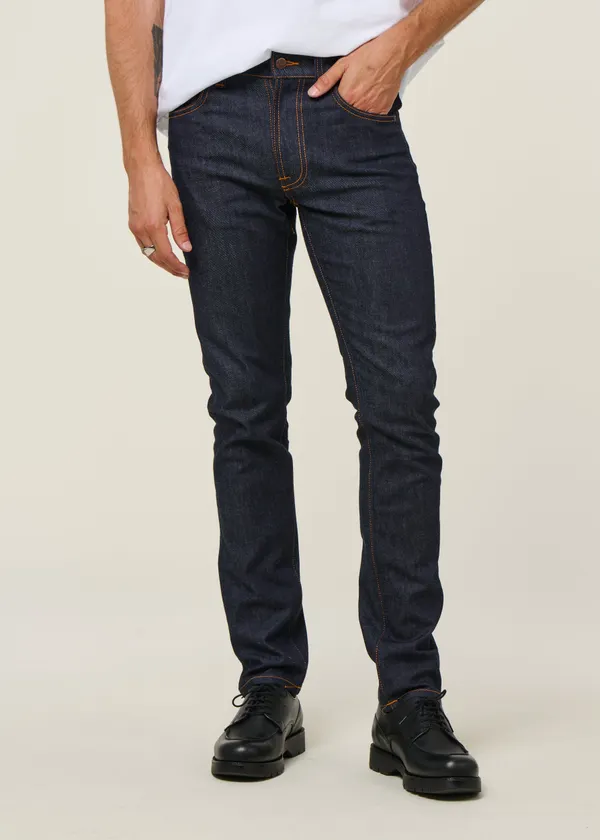 Jean slim en coton bio | brut "lean dean dry 16 dips", Nudie Jeans