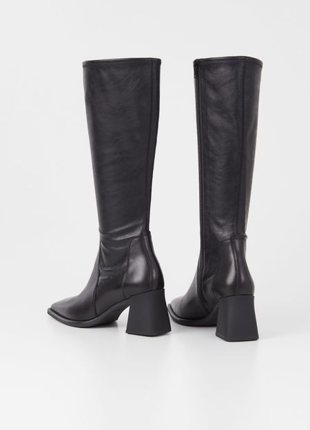 Bottes hautes en cuir certifié | noir "hedda - black" - Vagabond