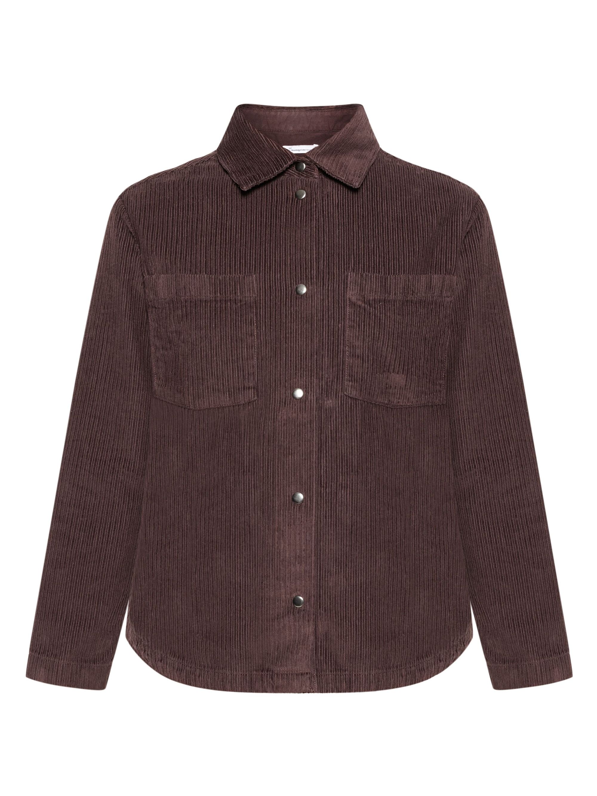 Cord-Overshirt aus Bio-Baumwolle | Braun "irrregular corduroy overshirt chocolate plum", Knowledge Cotton Apparel, Foto 6