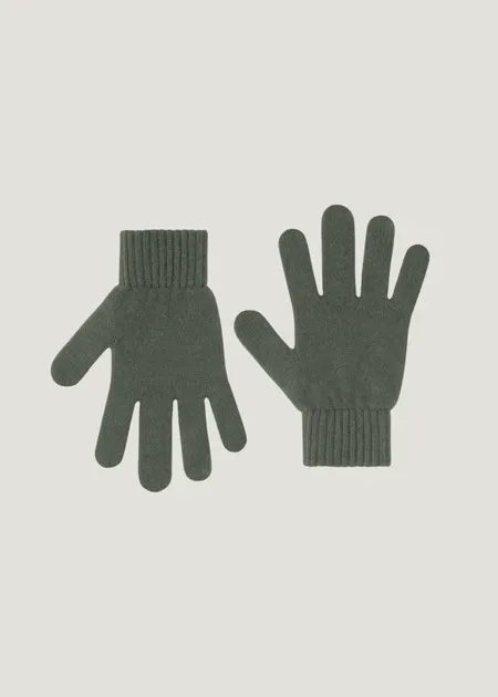 Gants en laine mérinos recyclée | kaki "merino wool gloves - dusty olive", Colorful Standard, photo 1