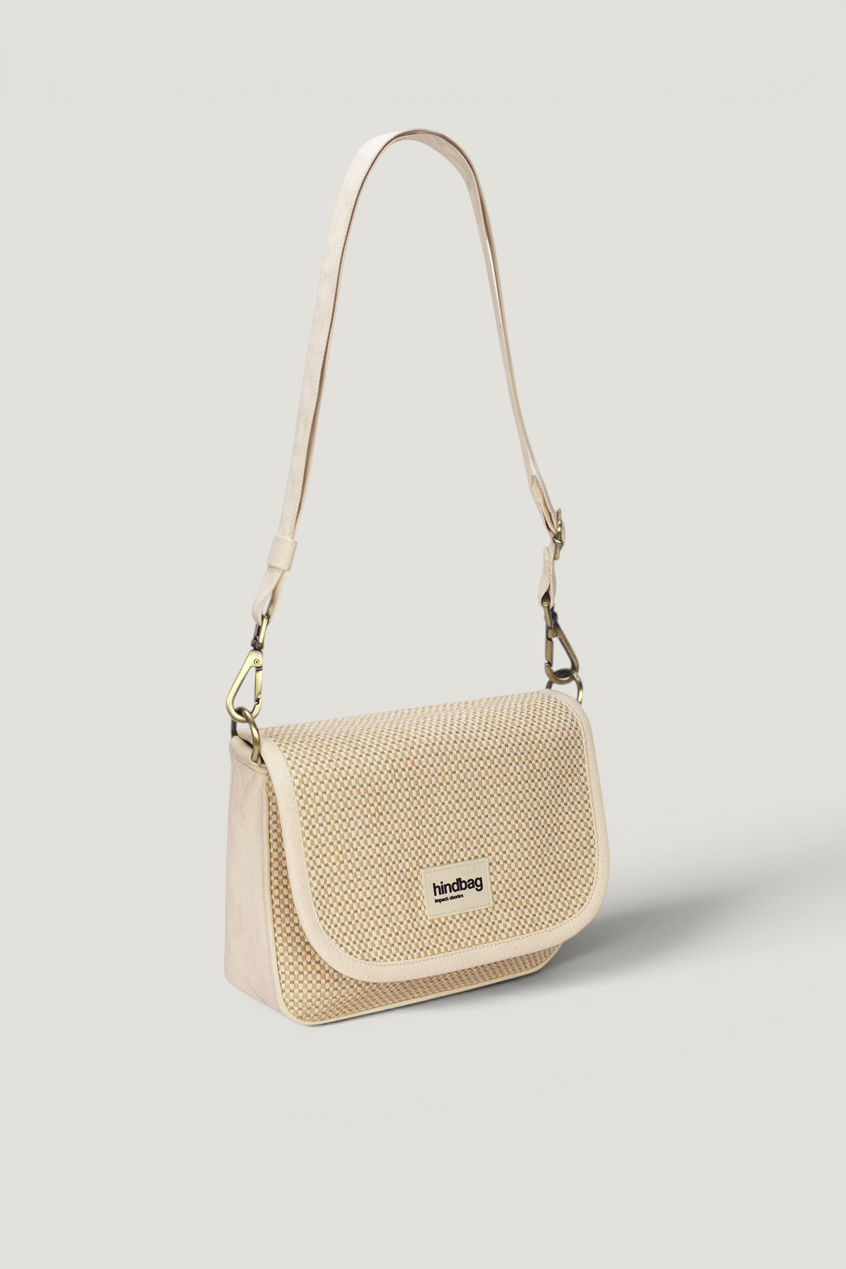 Sac bandoulière en coton bio | tressage nude "margault tressage nude", Hindbag, photo 2