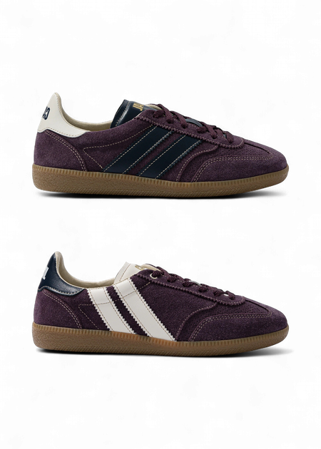 Baskets en cuir certifié | prune "mystic twilight pulse" - Caval