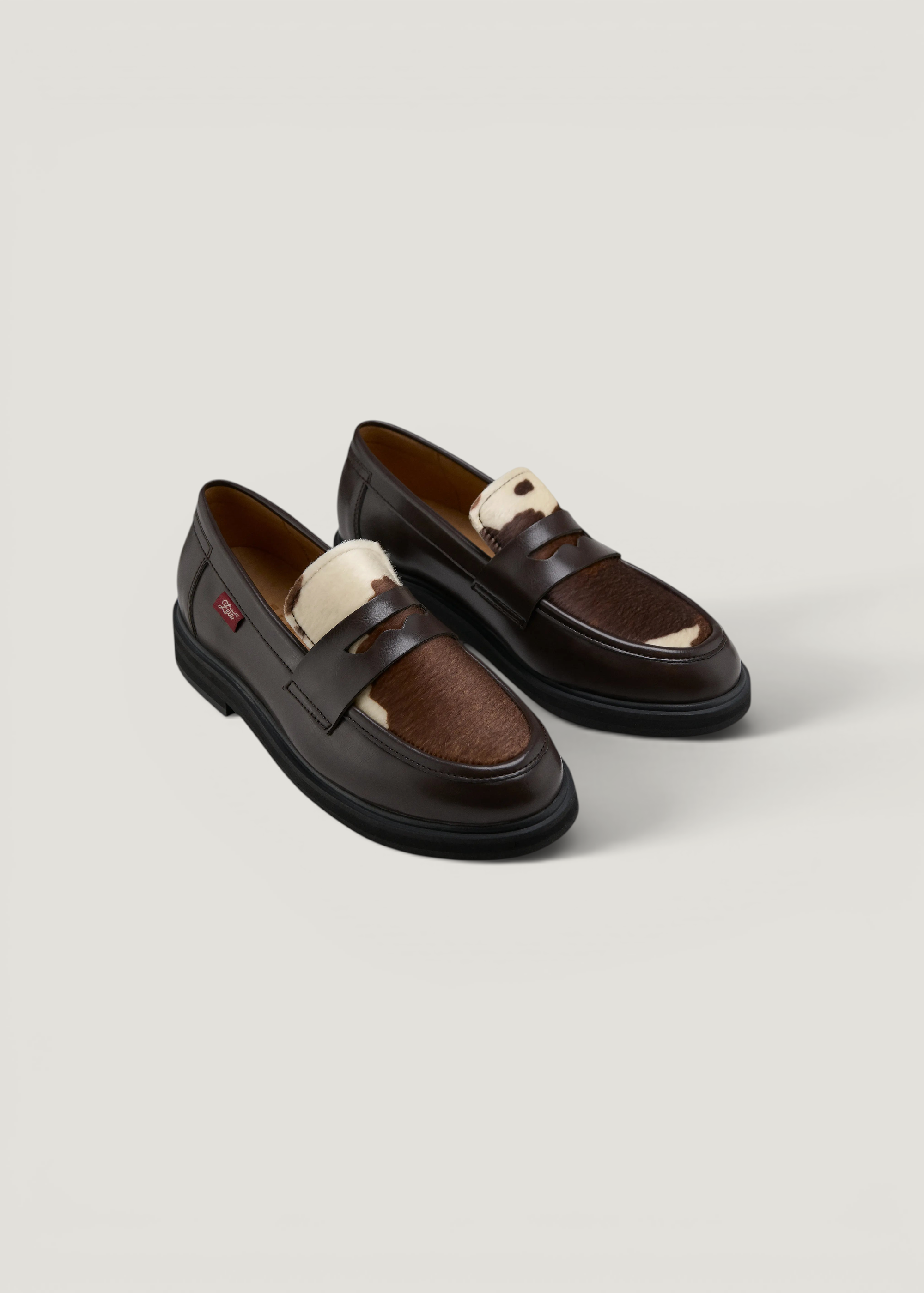 Mokassin aus veganem Material | Beige und Braun "Douro vache - vache", Zèta Shoes, Foto 2