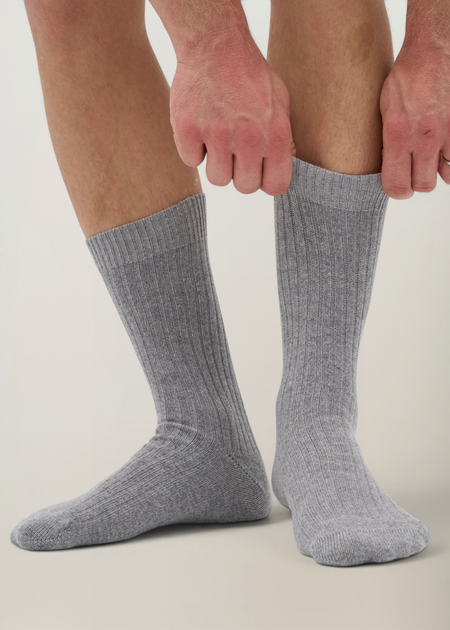 Chaussettes en laine mérinos recyclée | gris "heather grey", Colorful Standard, photo 2
