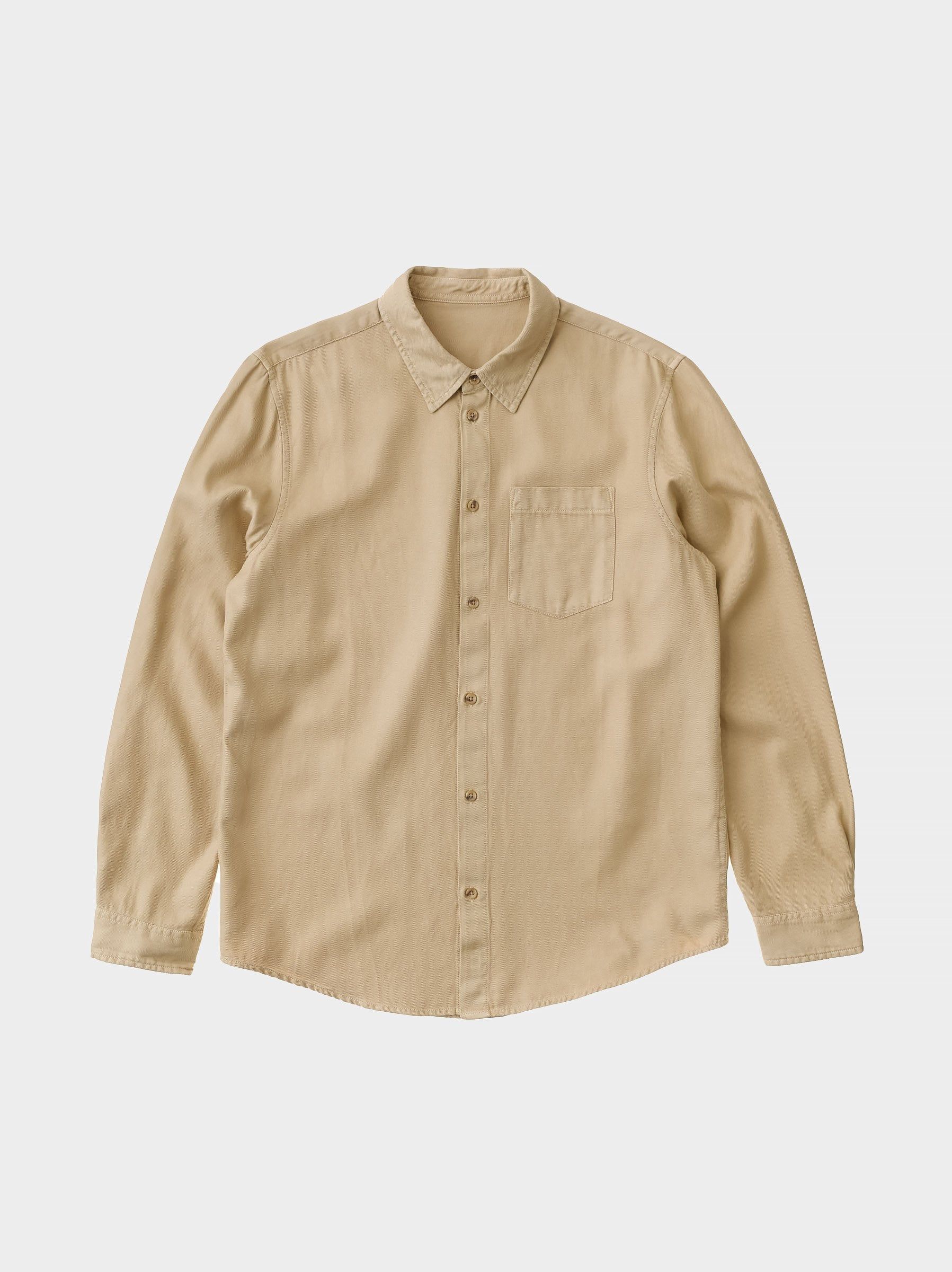 Chemise beige en twill de lyocell et coton - chuck fluid, Nudie Jeans, photo 8