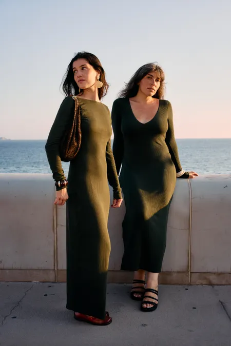 Robe réversible côtelée en tencel, Maline Bodywear