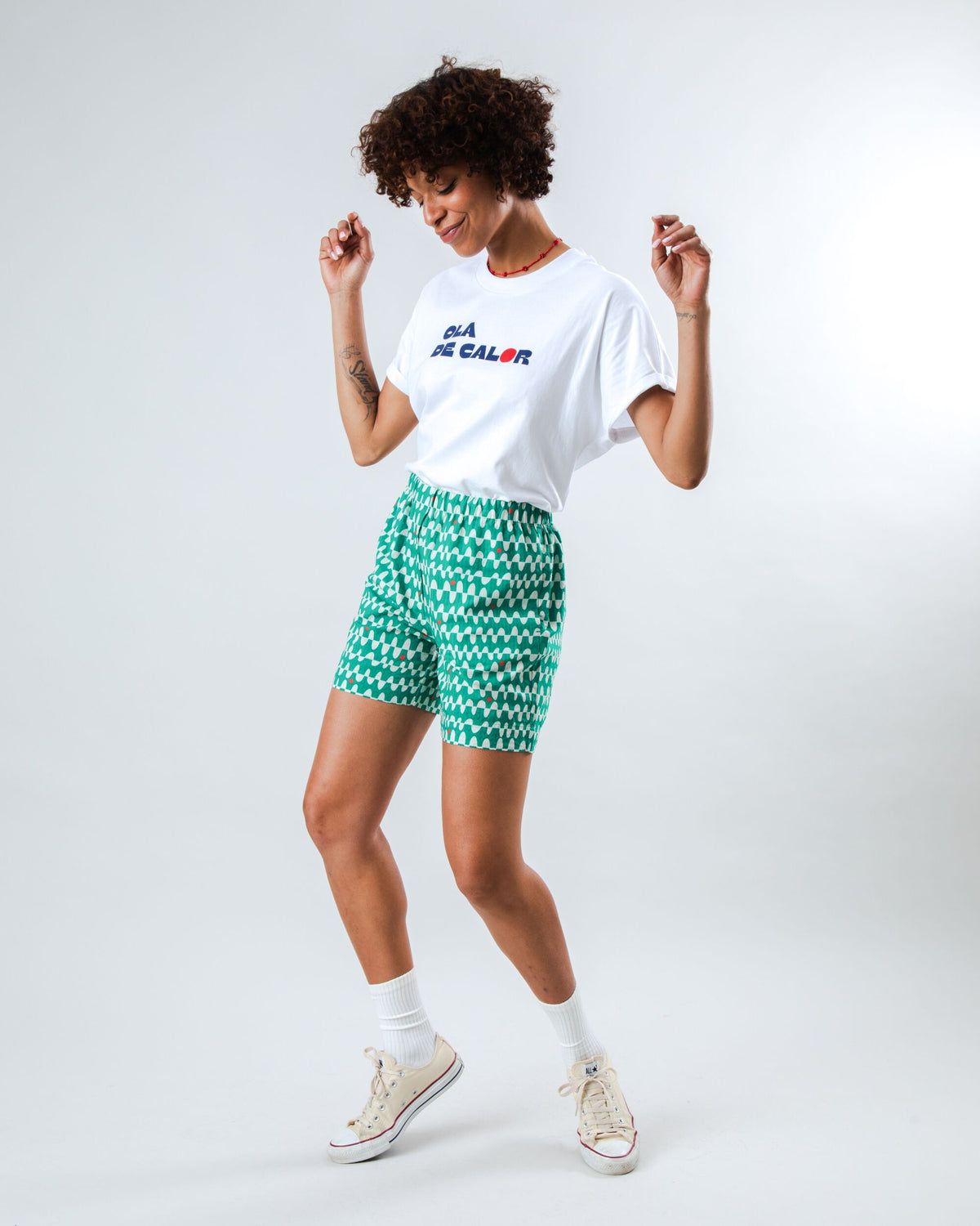 T-shirt en coton biologique | "ola de calor oversize tee white - white", Brava Fabrics, photo 4